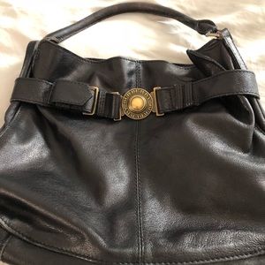 Burberry buffalo leather shoulder bag.